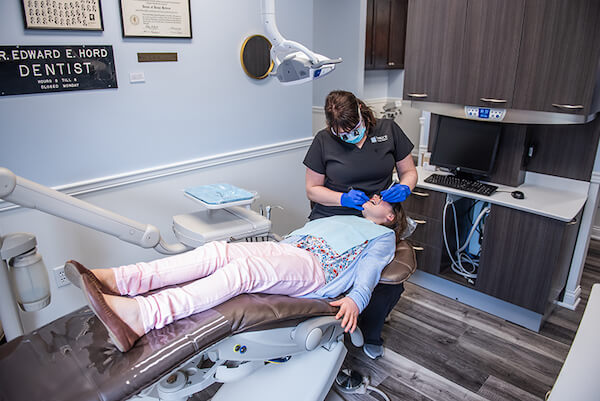 A patient is having preventive exam x-rays at walton family dentistry